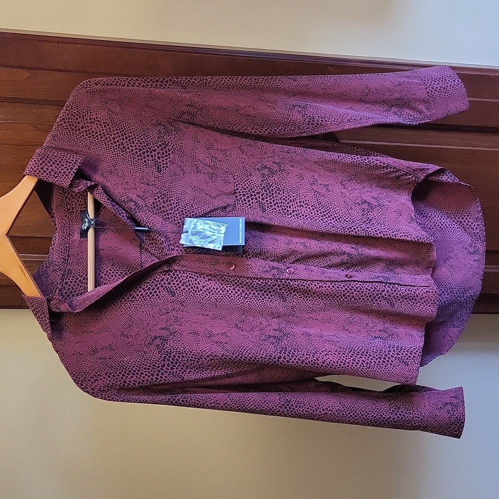 Rails bran's 100% silk long sleeve shirt